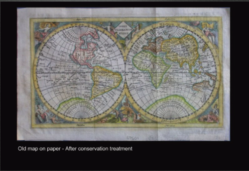 Same old map on paper - After conservation Same old map on paper - After conservation